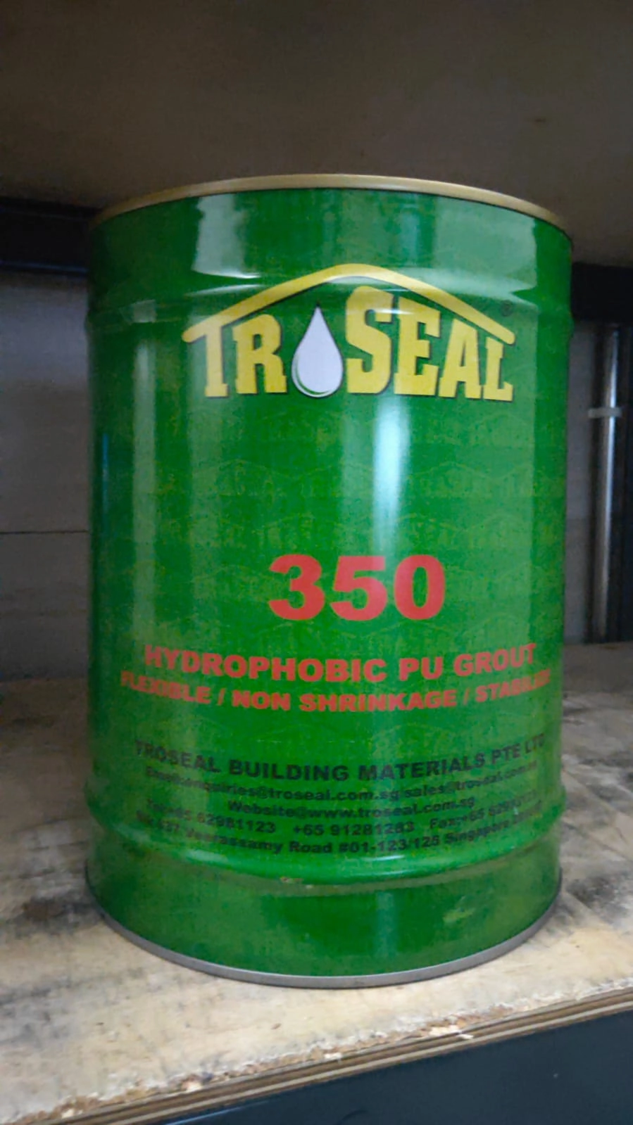 Troseal 350 PU Grout Waterproofing Hydrophobic 10kg (TRO/1A) | Model: PU-GROUT