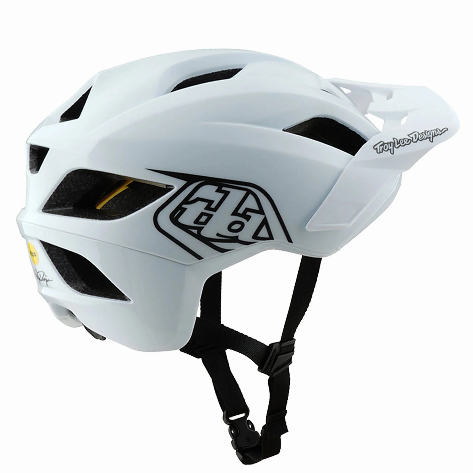 Troy Lee Designs Flowline MTB Helmet - Point - White-Black