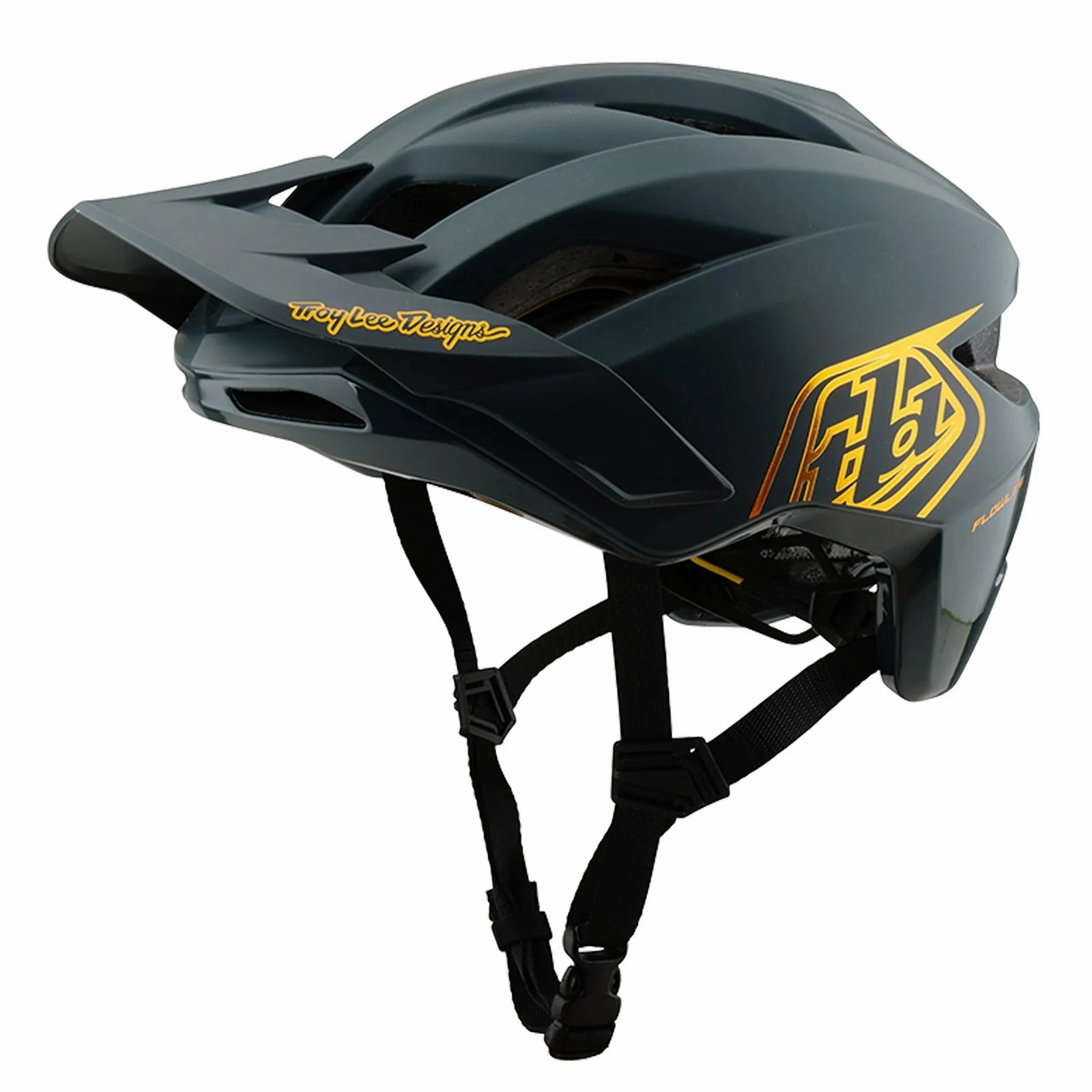 Troy Lee Designs Flowline MTB Helmet - Youth - Point - Gray-Gold
