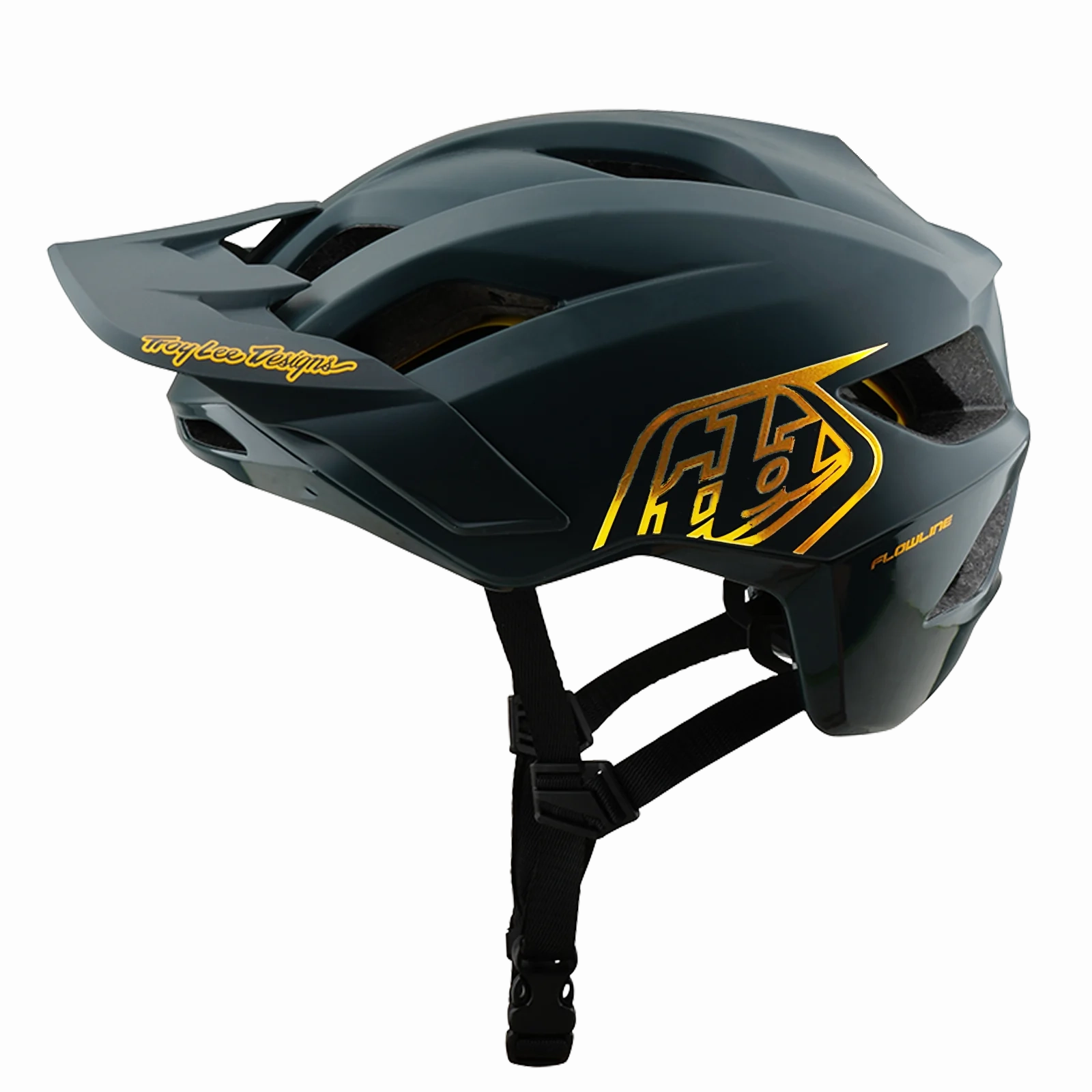 Troy Lee Designs Flowline MTB Helmet - Youth - Point - Gray-Gold