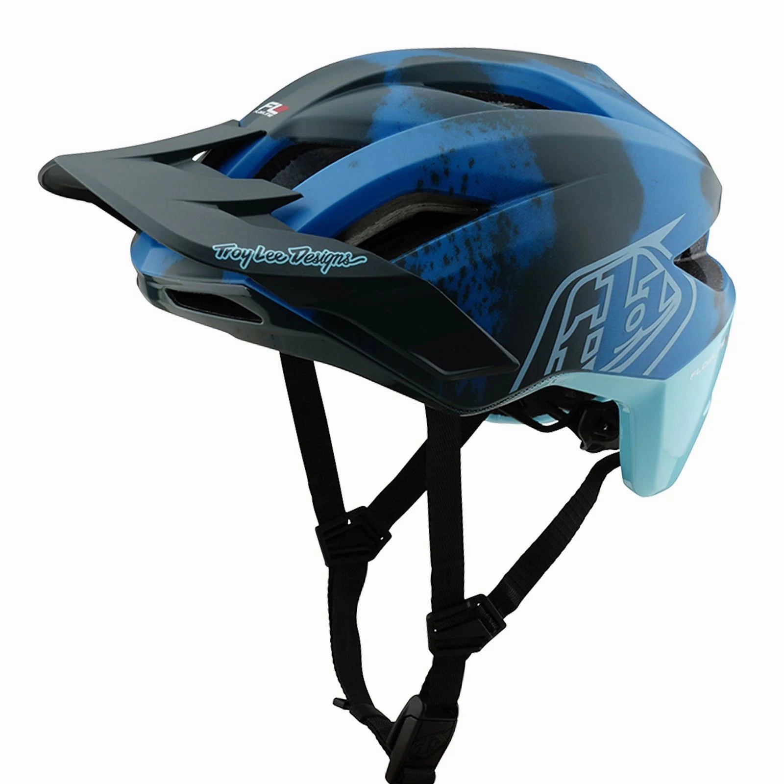 Troy Lee Designs Flowline SE MTB Helmet - Badge - Camo Blue