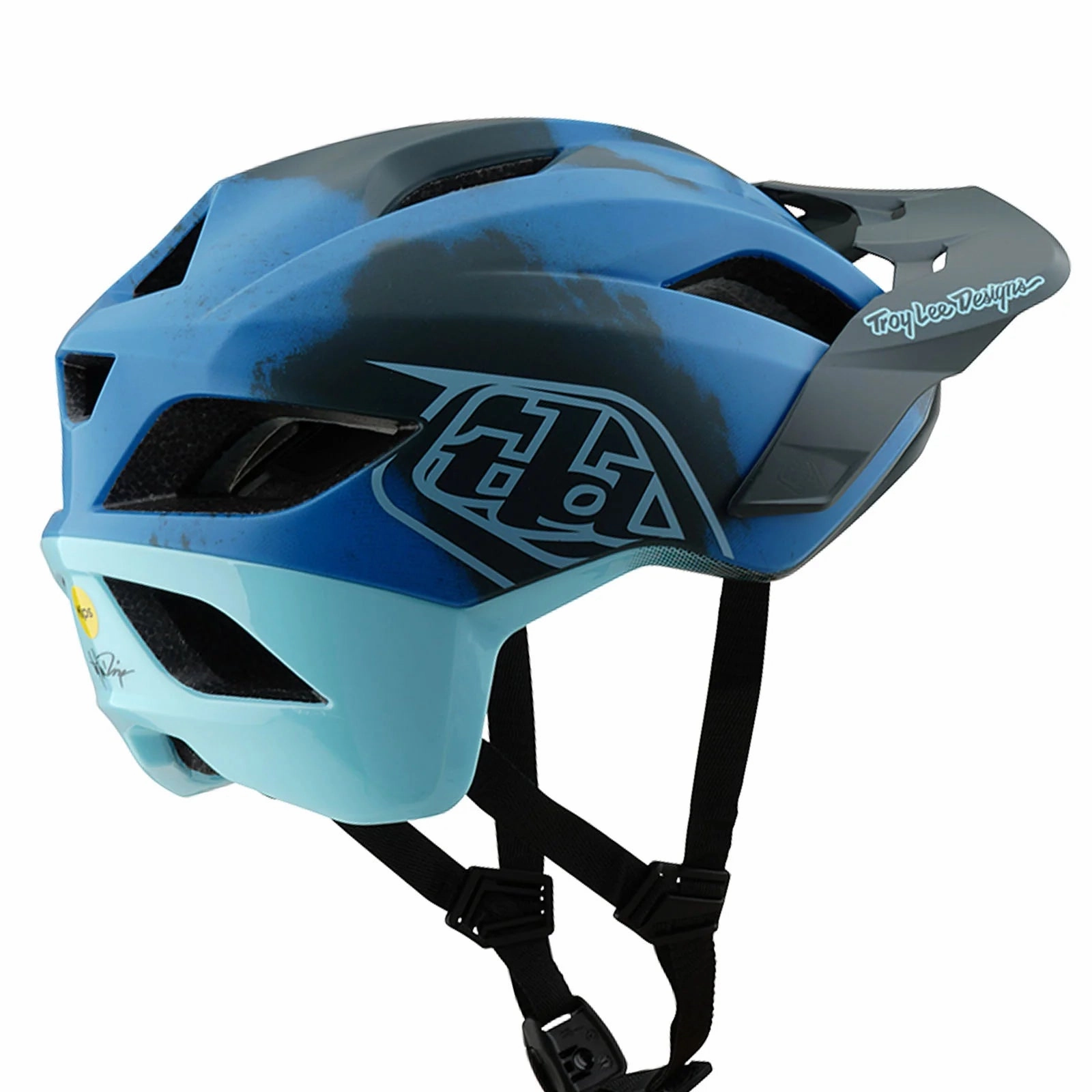 Troy Lee Designs Flowline SE MTB Helmet - Badge - Camo Blue