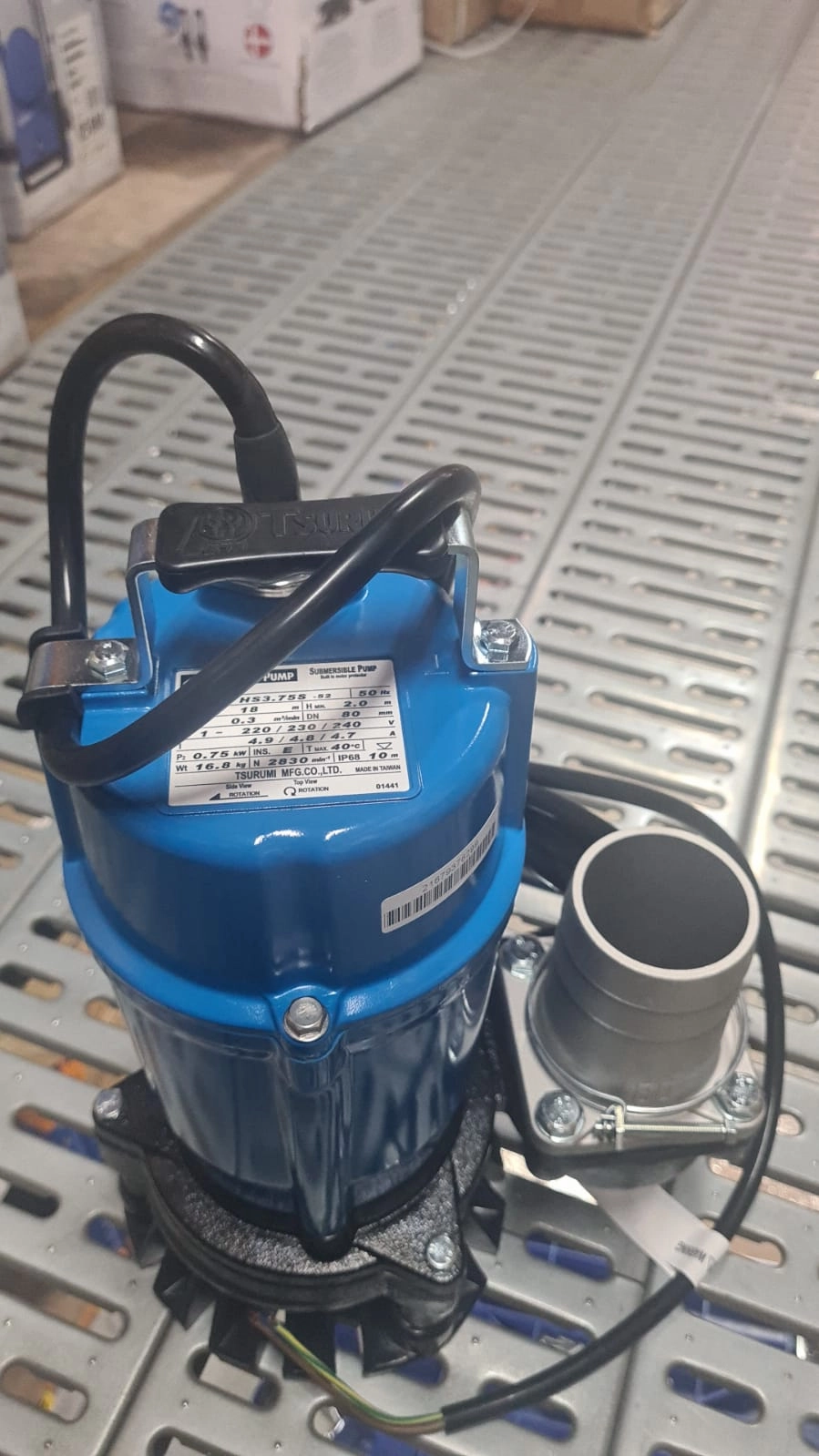 Tsurumi #HS3.75S Pump 3" 0.75KW 230V  | Model : HS3.75S